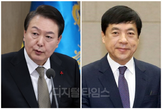 윤석열 대통령(왼쪽)과 이성윤 전 서울중앙지검장. <디지털타임스 DB, 대통령실 제공>